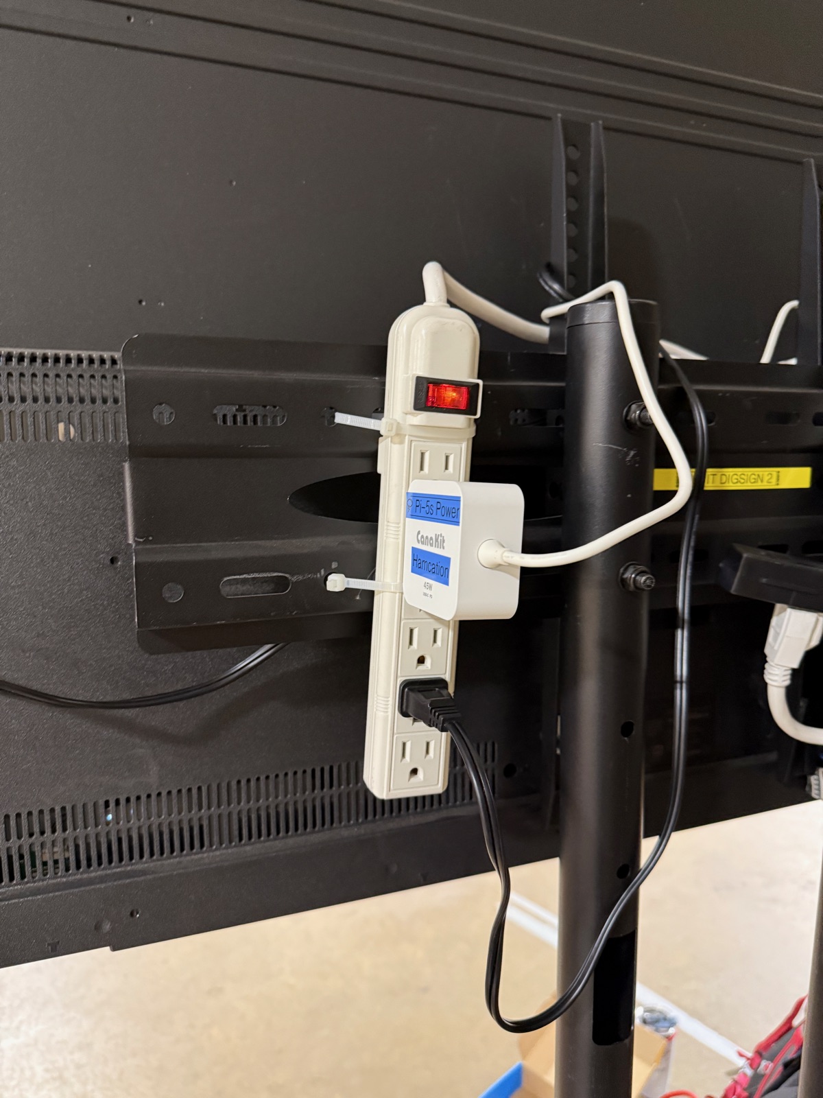 Pi power supply on power strip