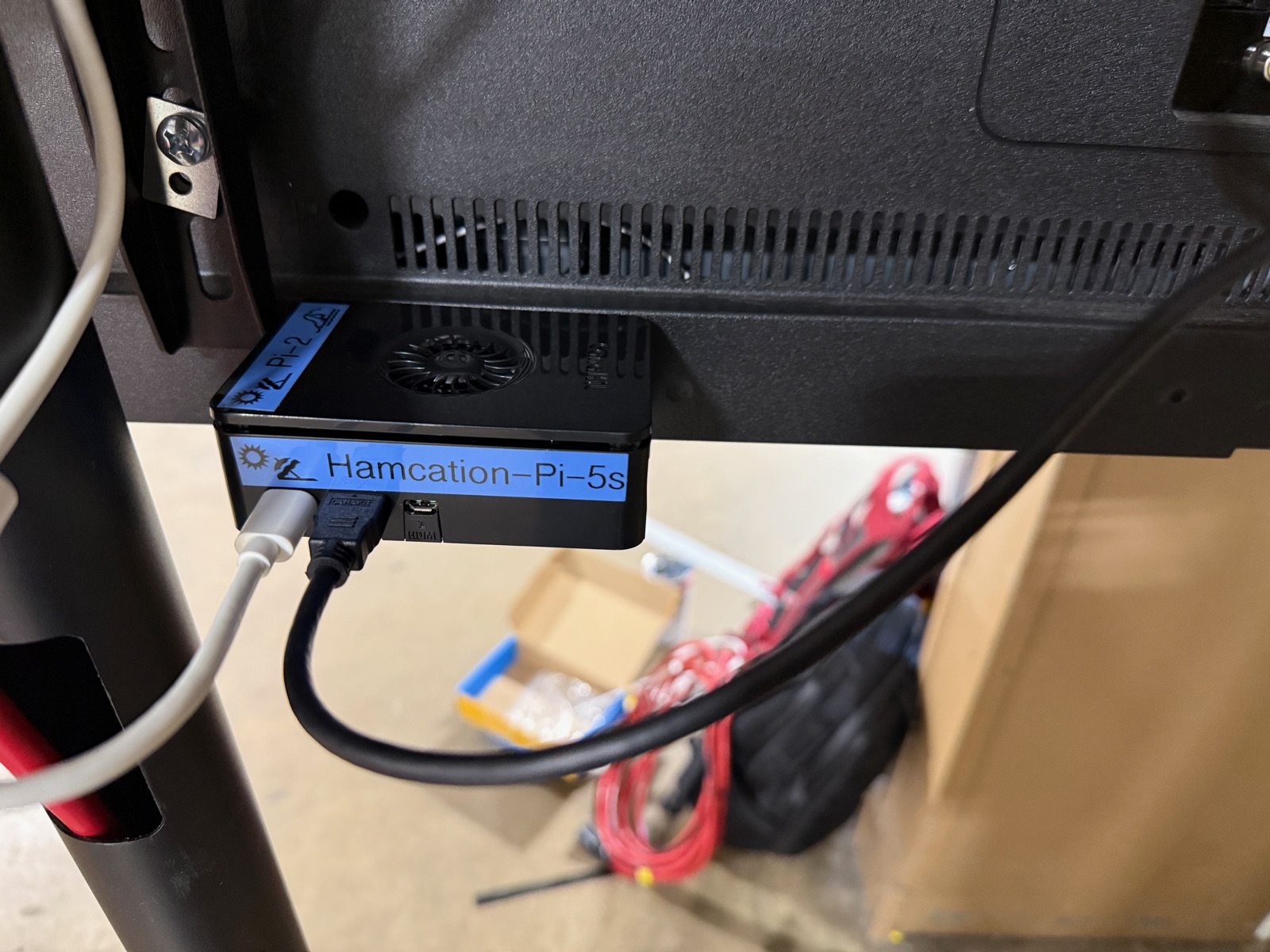 Pi mounted to back of TV